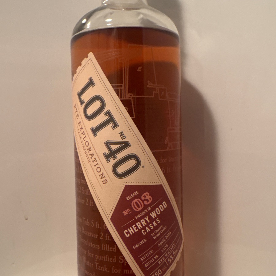 Lot 40 Rye Explorations Release No. 03 Cherry Wood Cask