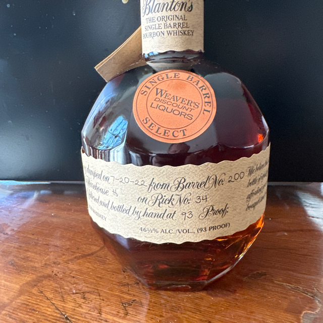 Blanton's Single Barrel Select Weavers Liquors
