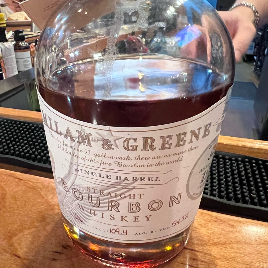 Milam & Greene Single Barrel Straight Bourbon Whiskey 12 Year (Skip's Liquor Pick)