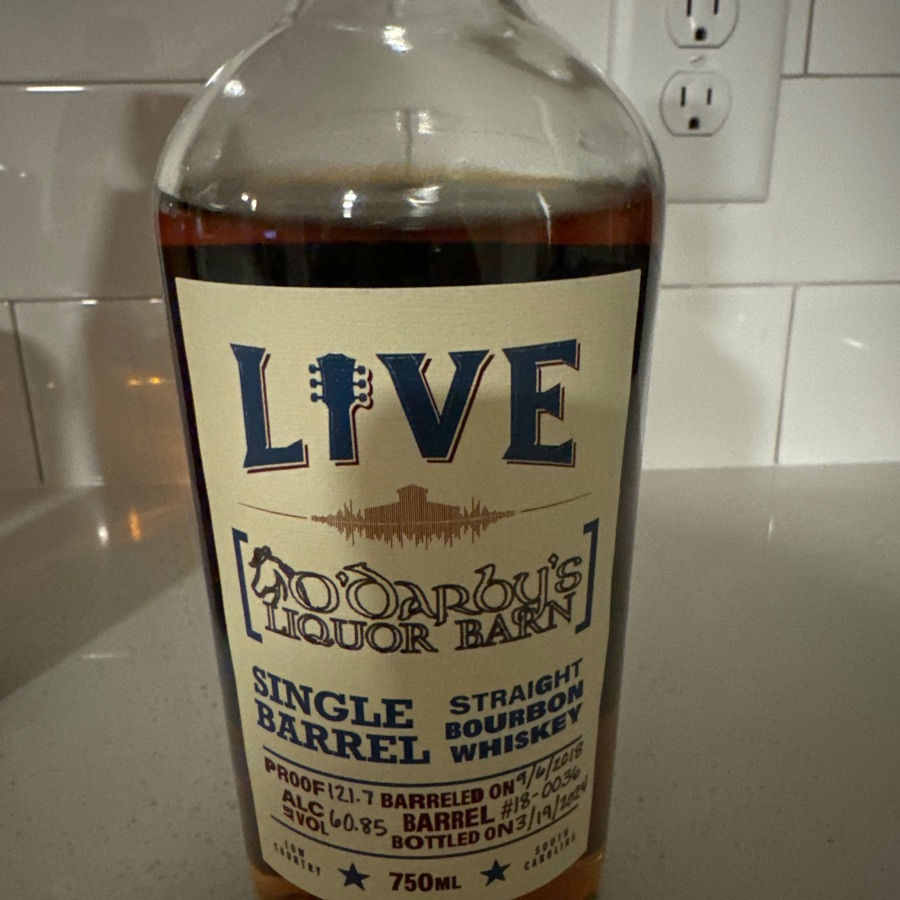 Live Single Barrel Straight Boubron (O'darbys Liqour Barn)