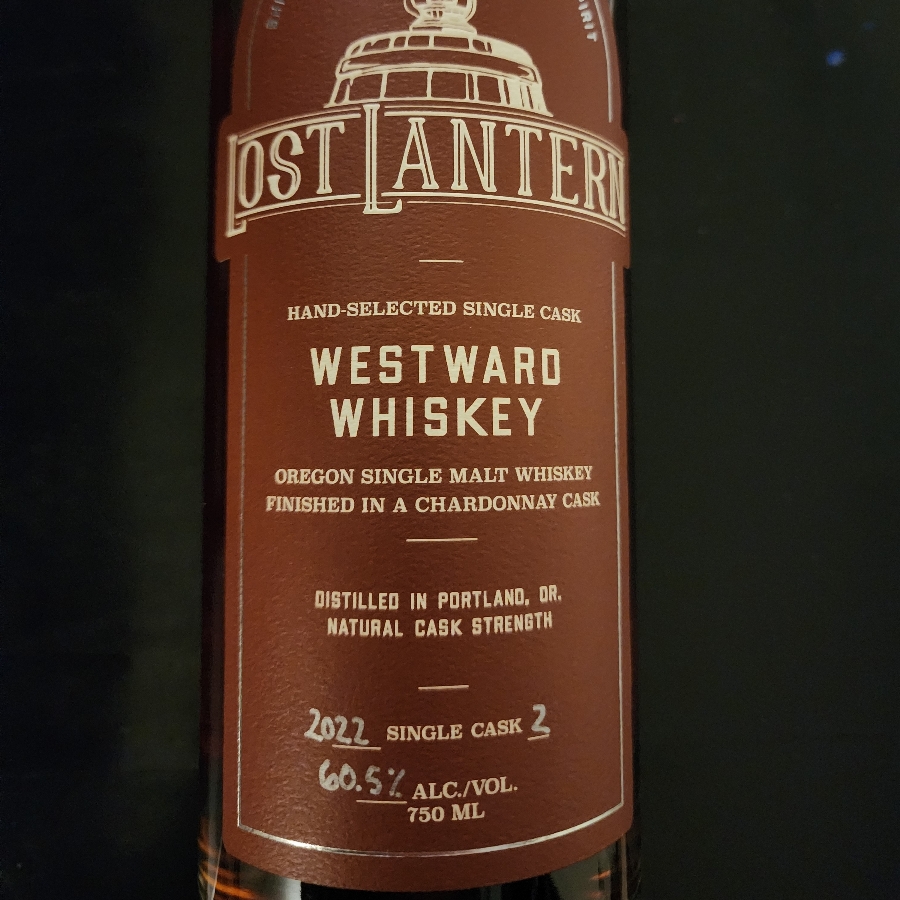 Westward Oregon Single Malt Finished in Chardonnay Cask 2022 Single Cask #2 (Lost Lantern)