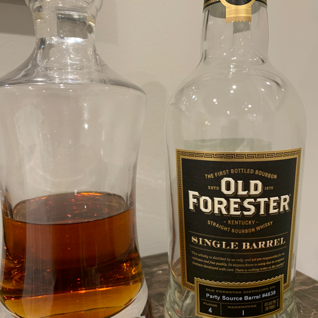 Old Forester Single Barrel Party Source Barrel #4638