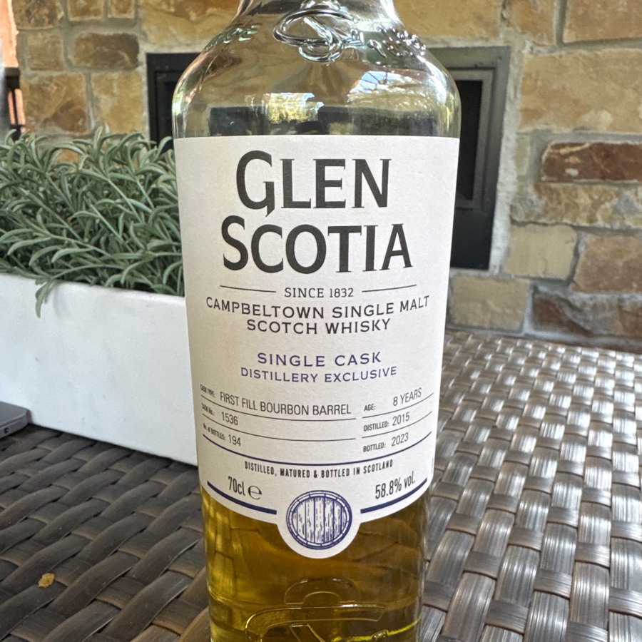 Glen Scotia 2015 8 Year Single Cask #1536 (Distillery Exclusive)