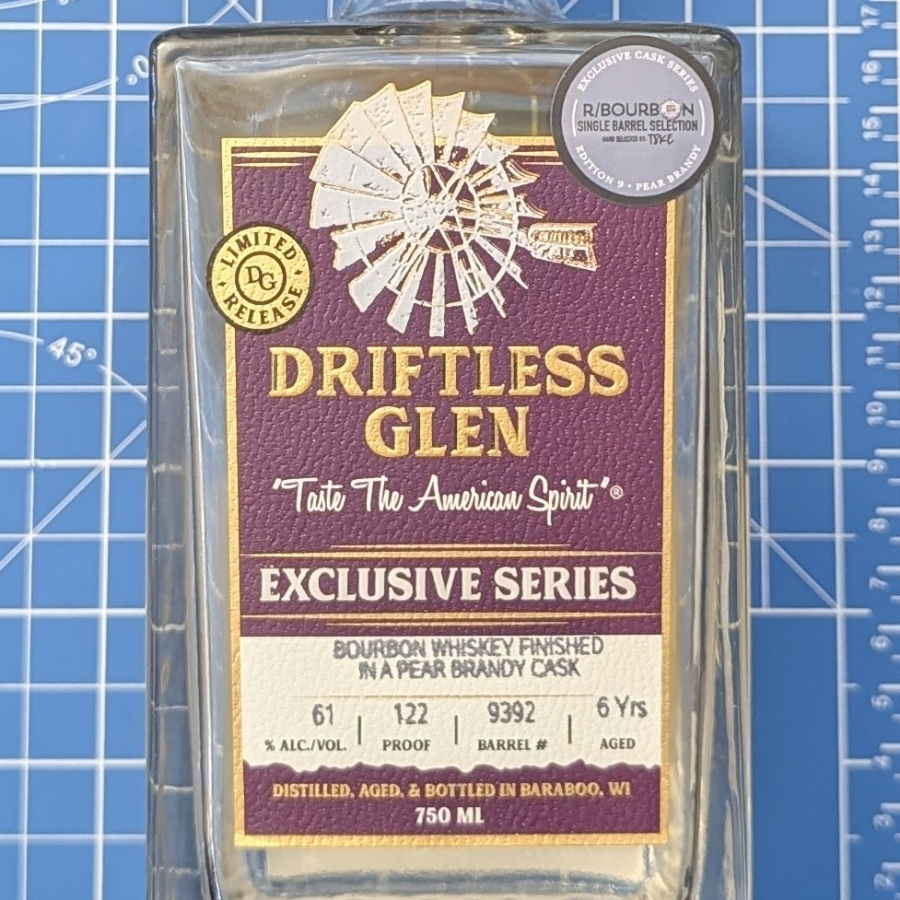 Driftless Glen Finished in Pear Brandy Cask r/Bourbon Selection