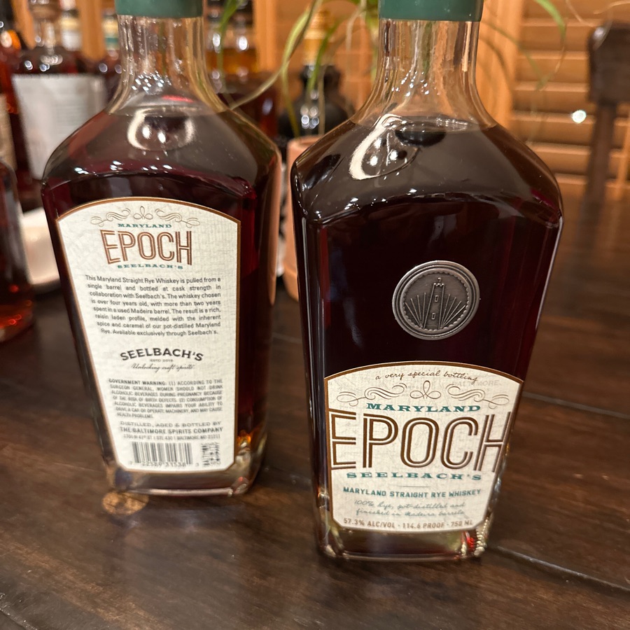Maryland Epoch Seelbach's Straight Rye Whiskey