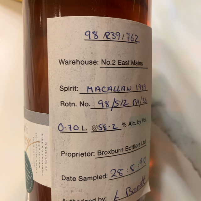Macallan 1989 Adelphi 9 year old