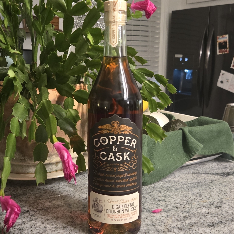 Copper and Cask Cigar Blend Bourbon Whiskey finished in cognac, sherry port and armagnac casks