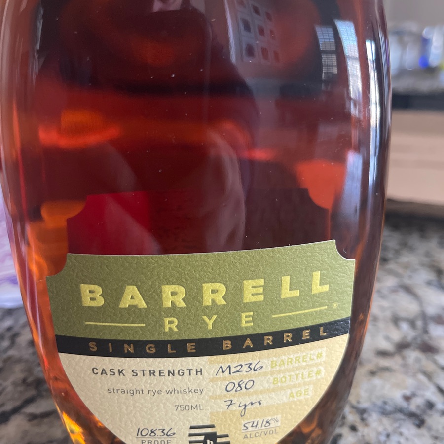 Barrell Rye Single Barrel #M236