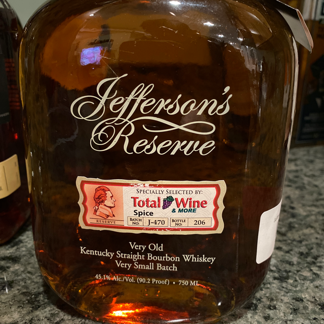 Jefferson's Reserve Very Old Bourbon Batch J-470 (Total Wine)