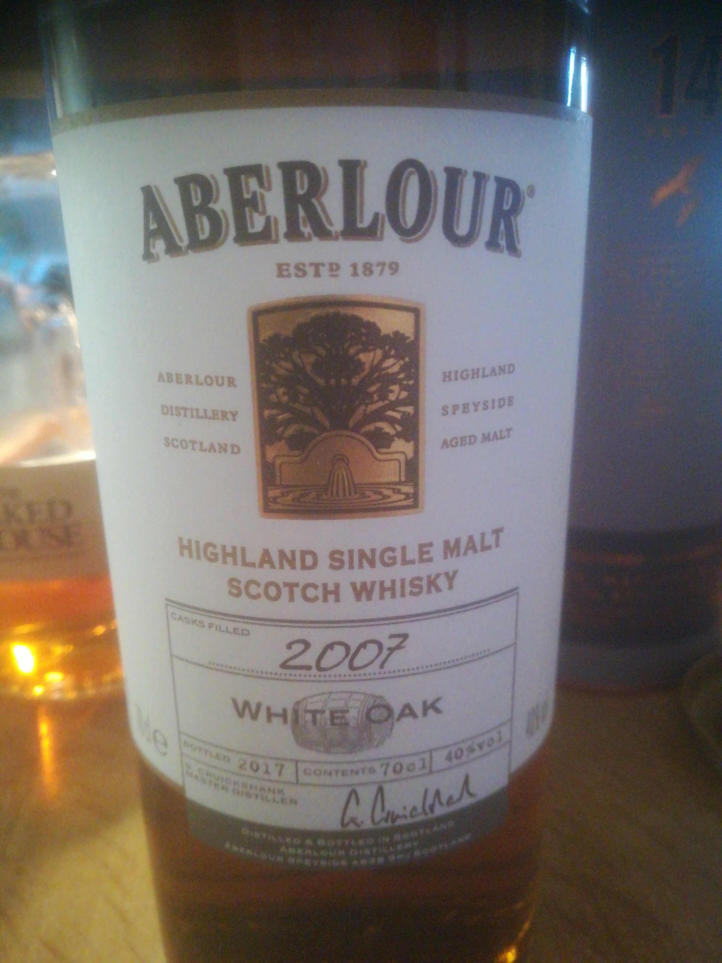 Aberlour white oak