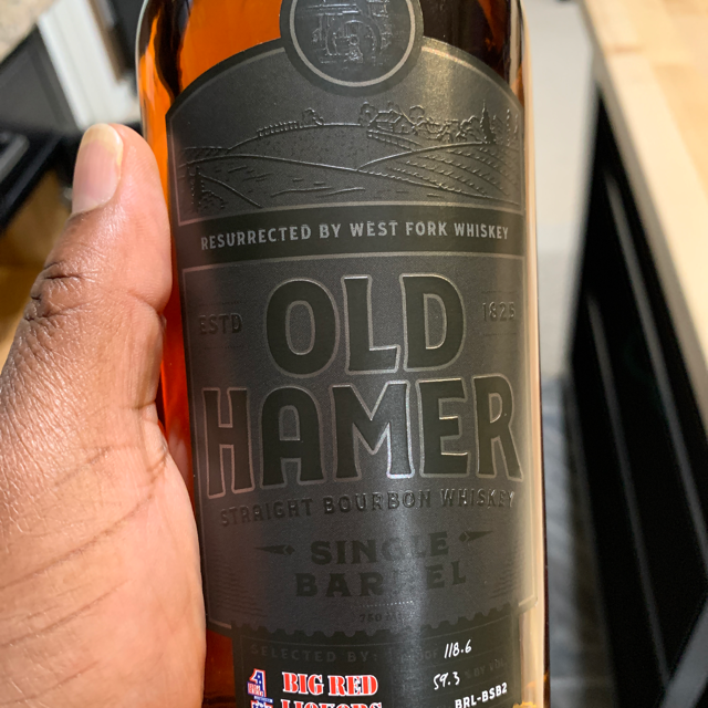 Old Hamer Straight Bourbon Whiskey Single Barrel Big Red Liquors
