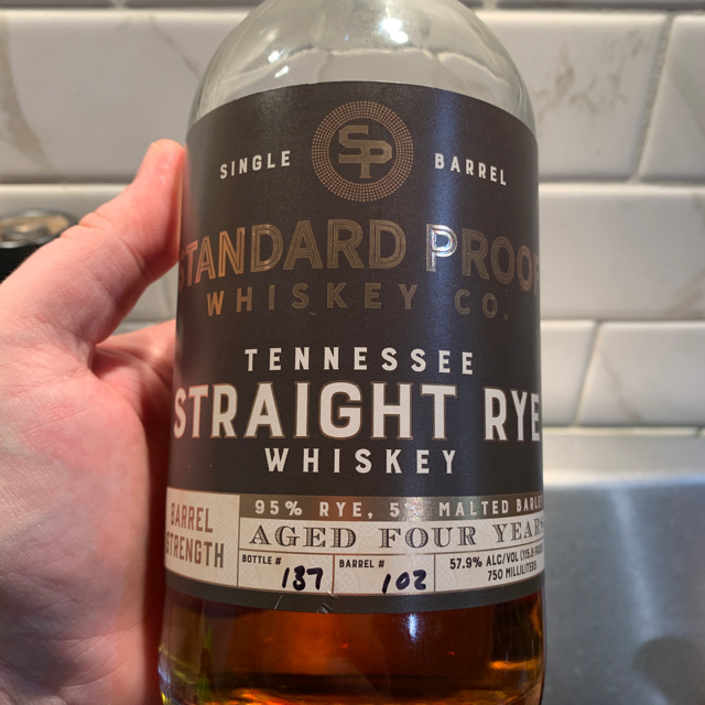 Standard Proof 4 Year Single Barrel Barrel Strength Straight Rye