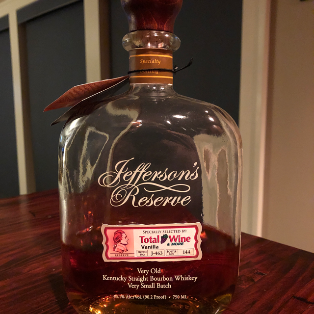 Jefferson's Reserve Very Old Bourbon Batch J-463 (Total Wine)