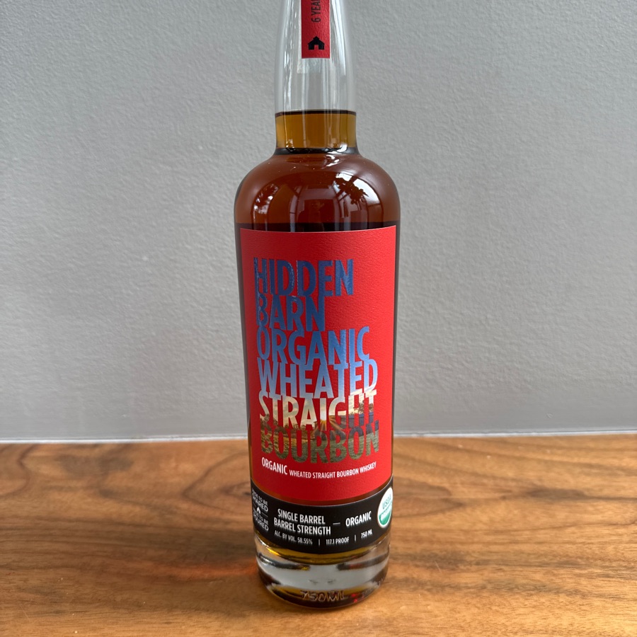 Hidden Barn Organic Wheated Straight Bourbon Single Barrel Barrel Strength