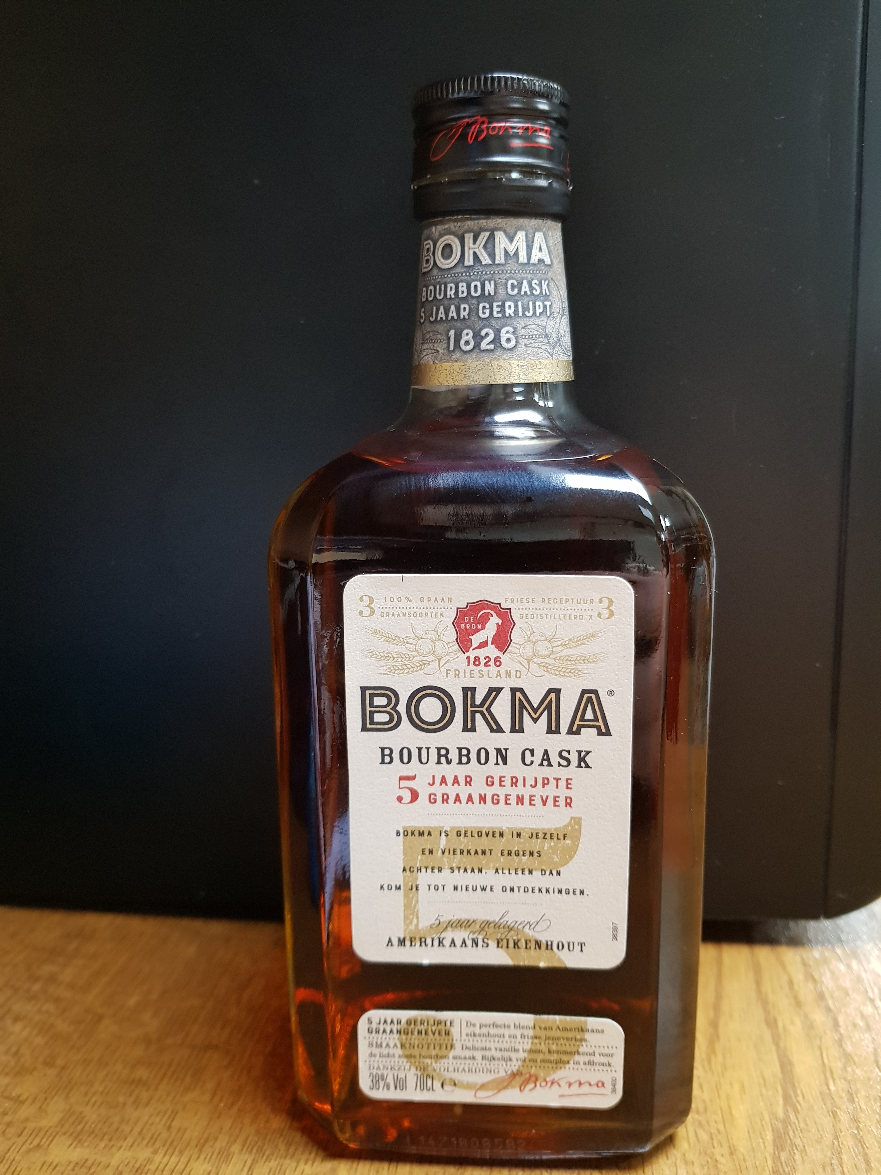 Bokma Bourbon Cask, 5 jaar gerijpte graangenever