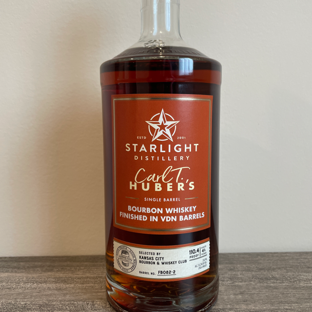 Starlight Carl T. Huber's Single Barrel Bourbon Finished in VDN Barrels (KCBWC)