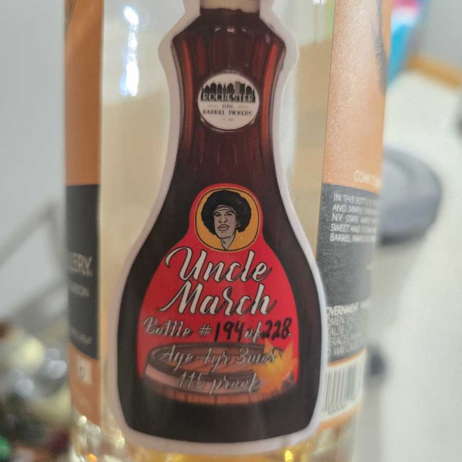 Taconic Double Barrel Maple Bourbon (Roc Elite Uncle March)