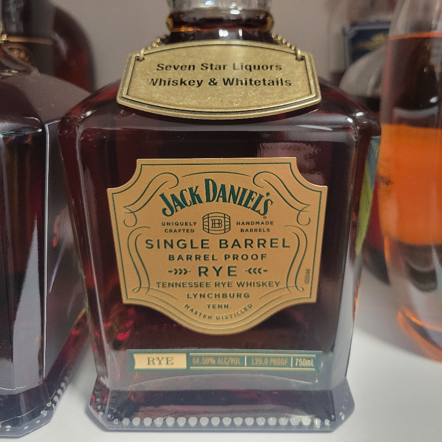 Jack Daniels Single Barrel Barrel Proof Rye (Bingo Rye: Seven Stars & Whiskey and Whitetails)