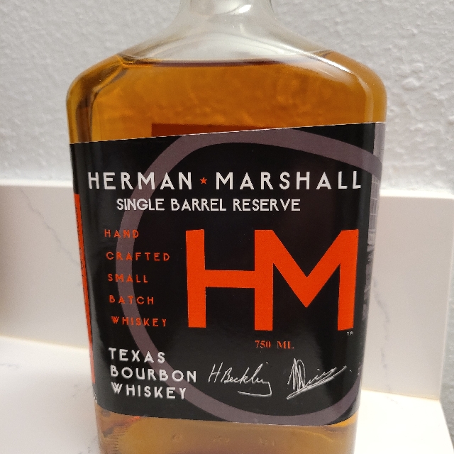 Herman Marshall Single Barrell Reserve Texas Bourbon