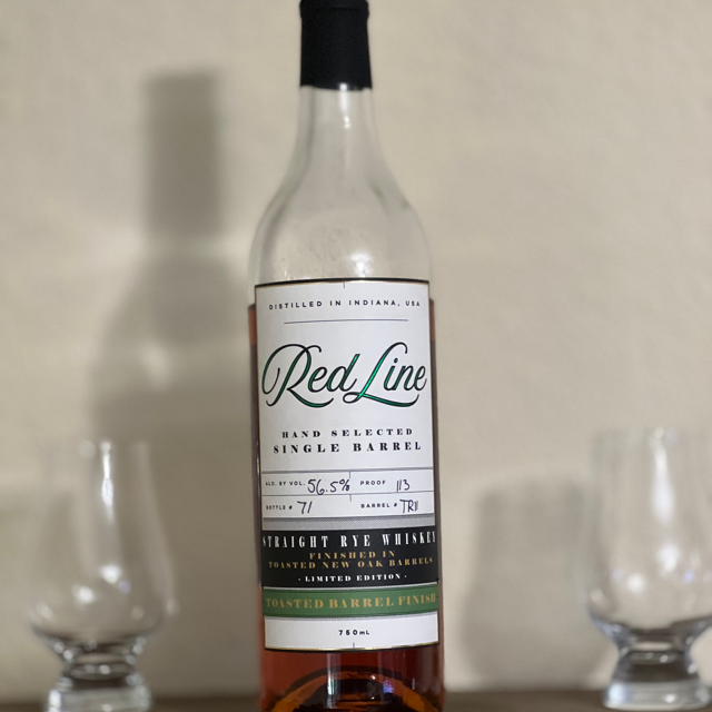 Red Line Single Barrel Straight Rye Toasted Barrel Finish