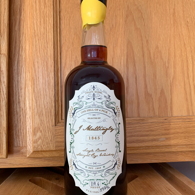 J. Mattingly 1845 Single Barrel Straight Rye "The Rye't Stuff"