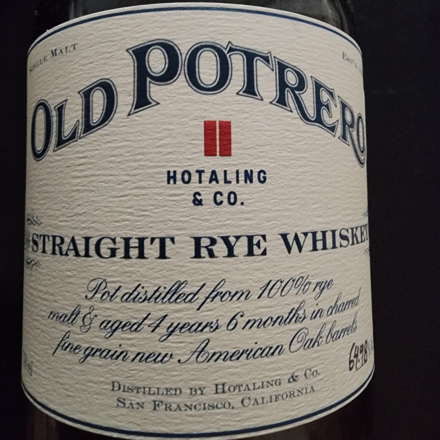 Old Potrero Straight Rye Whiskey Binnys Select #29