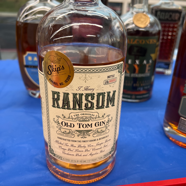 Ransom Old Tom Gin (Skip's Liquor Barrel No. 16398)