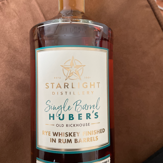 Starlight Single Barrel Huber's Old Rickhouse Rye Finished in Rum Barrels