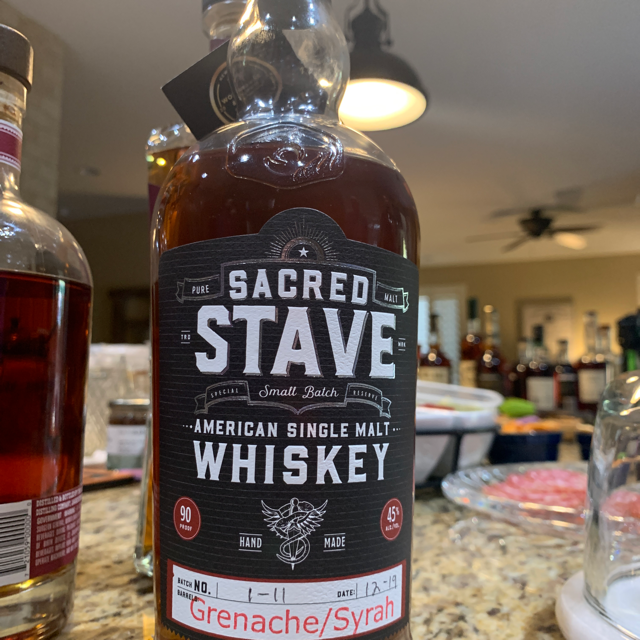 Sacred Stave Single Malt Whiskey Grenache\Syrah 12-19