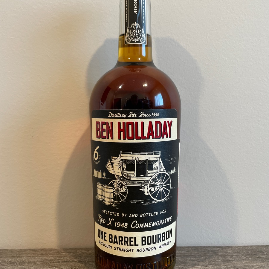 Ben Holladay 6 Year One Barrel Bourbon (Red X 1948 Commemorative)