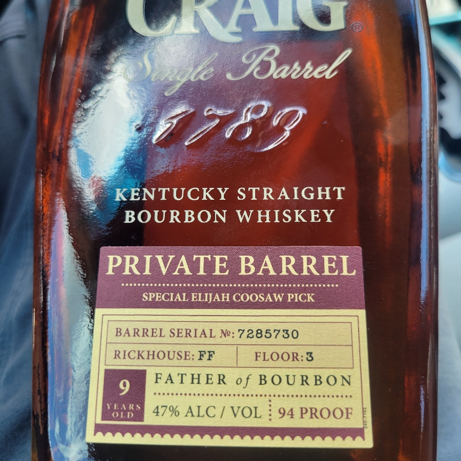 Elijah Craig Single Barrel Select (Coosaw Liquors Caramel Bomb Delight)