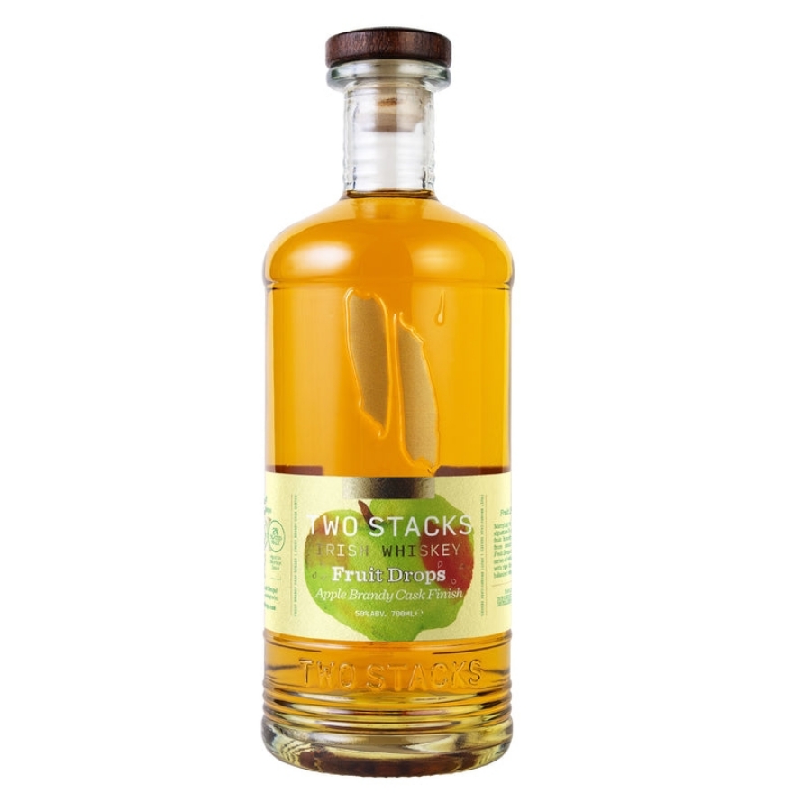 Two stacks Irish whiskey fruit drops apple brandy cask Finish