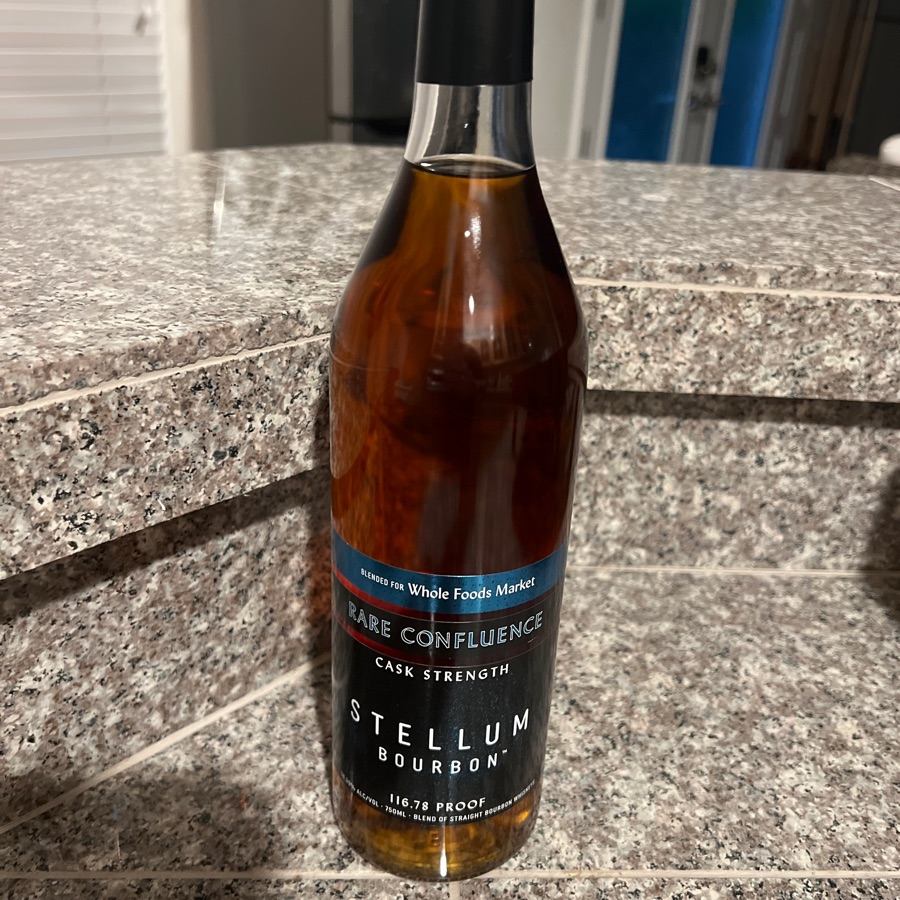 Stellum Bourbon cask strength rare confluence blended for Whole Foods Market