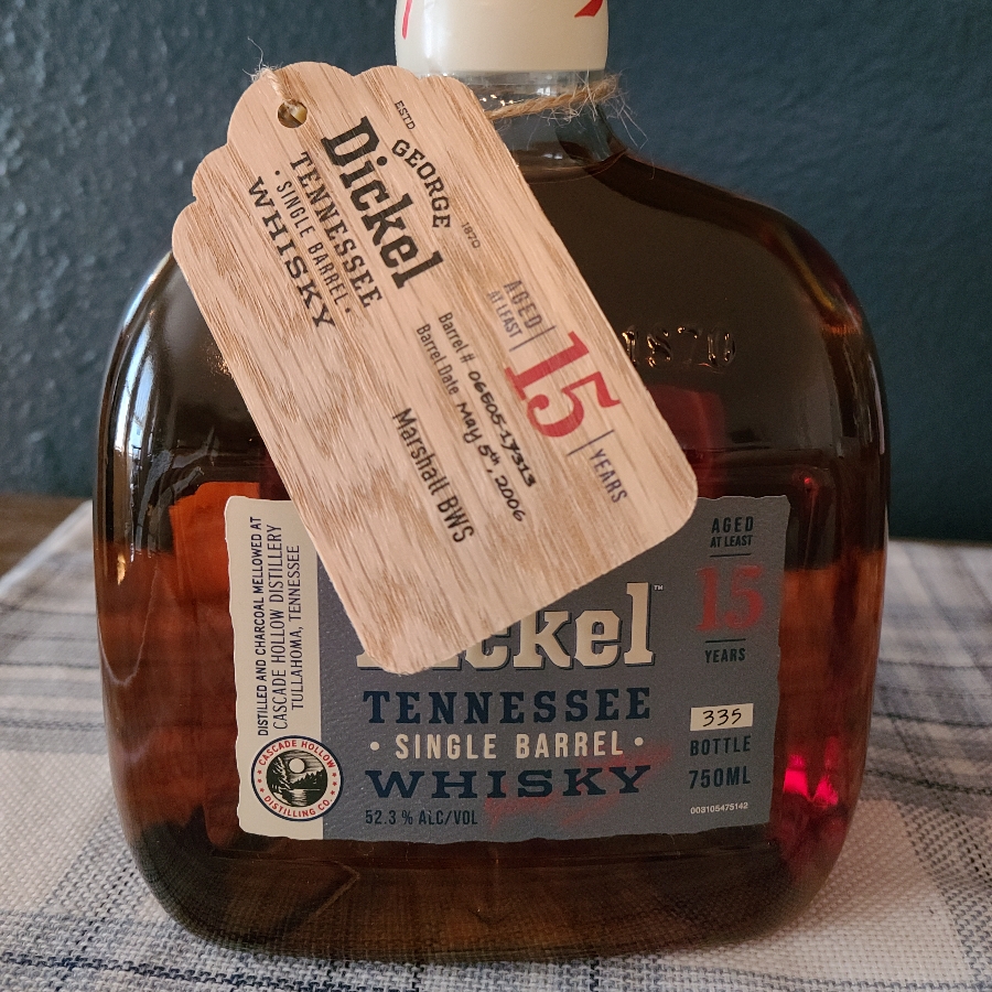 George Dickel Single Barrel 15 year Barrel #065065-17313