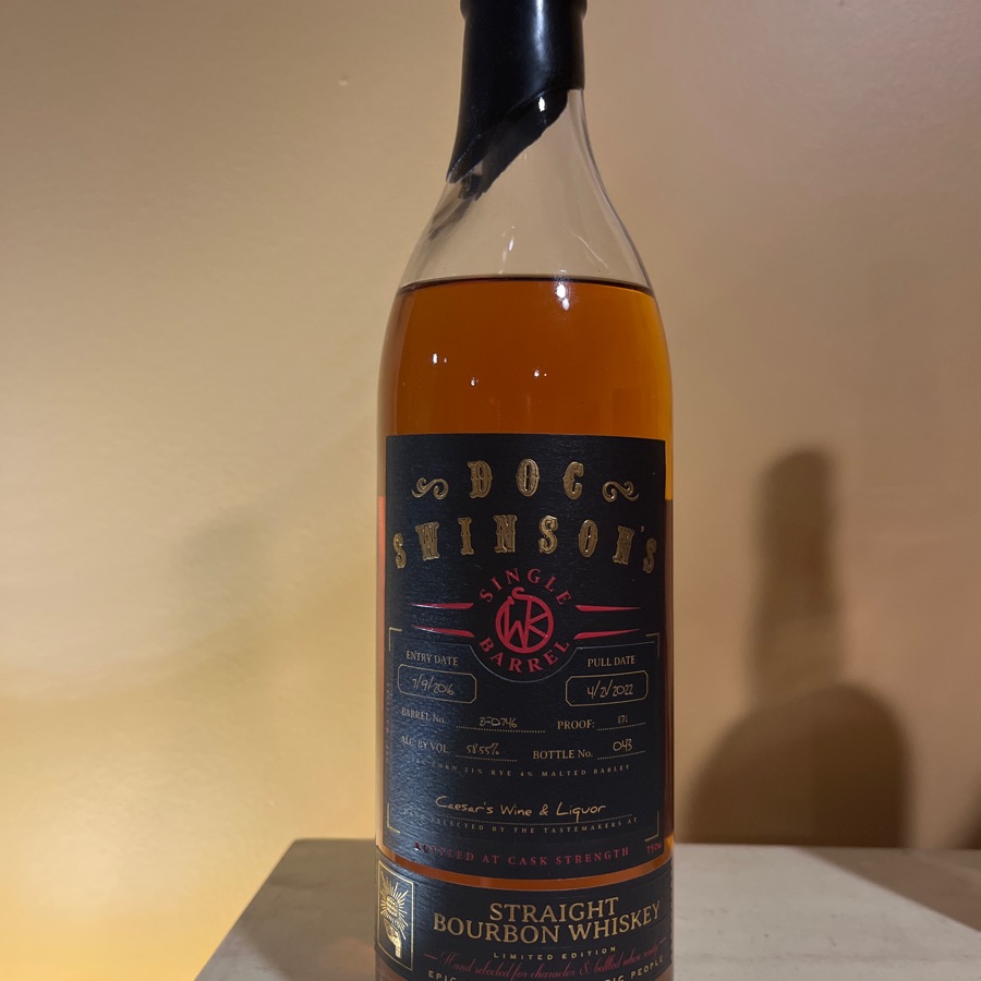 Doc Swinson's Single Barrel (Caesar's Wine & Liquor)