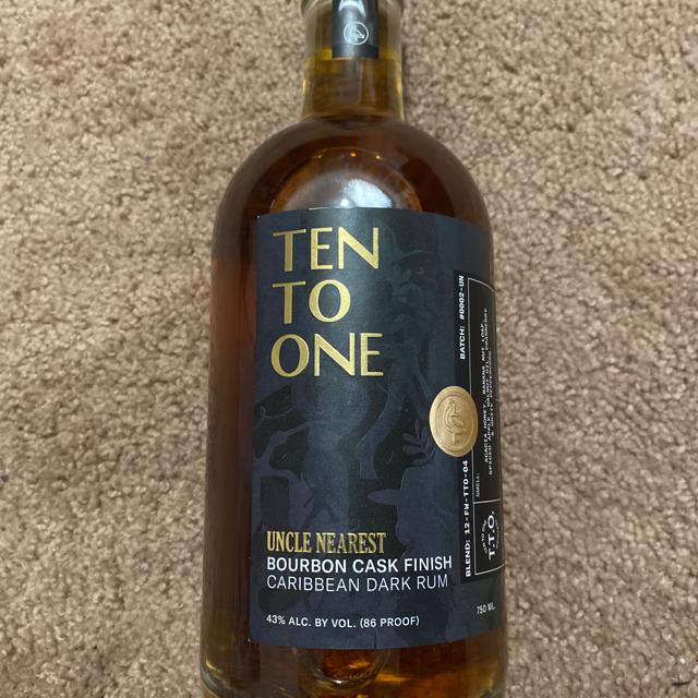 Ten to one Uncle Nearest Bourbon Cask Finish