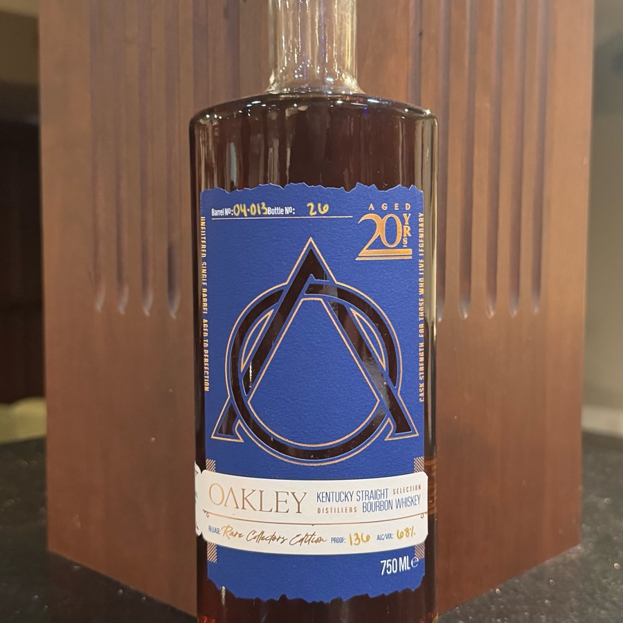 Oakley Kentucky Straight Bourbon Whiskey Aged 20 Yrs (Barrel 04-013)
