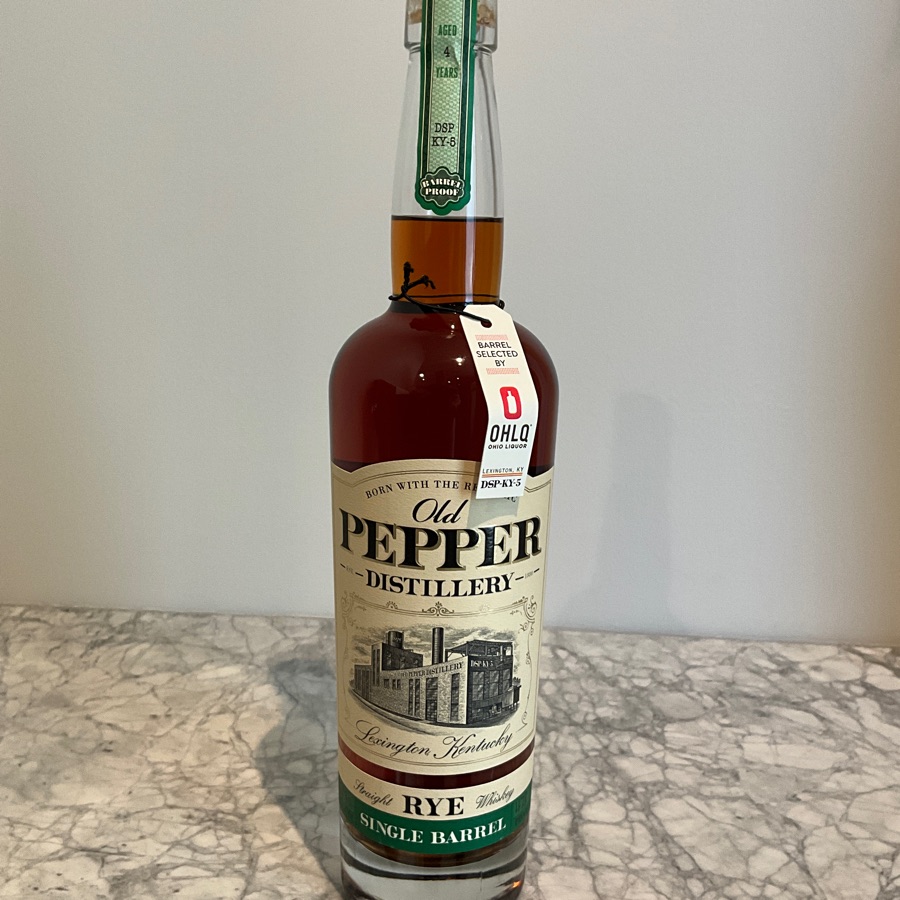 Old Pepper Rye Single Barrel  Barrel Proof OHLQ pick