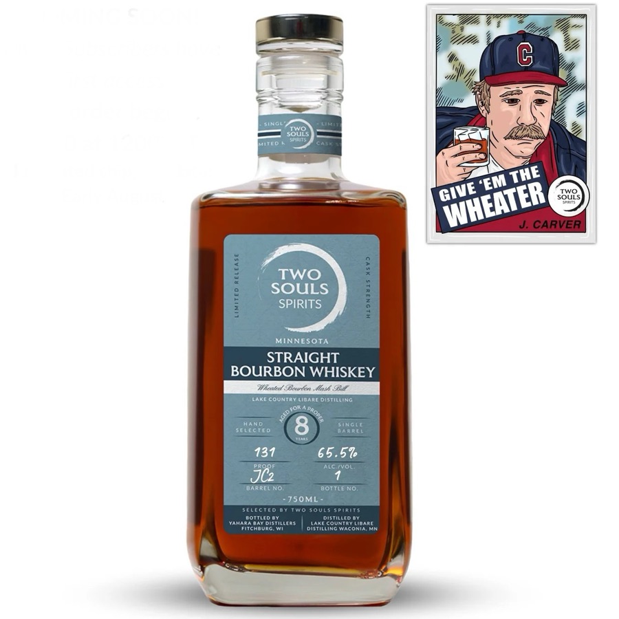 Two Souls Spirits 8-Year Minnesota Straight Bourbon Whiskey Featuring J. Carver Distillery (2024)