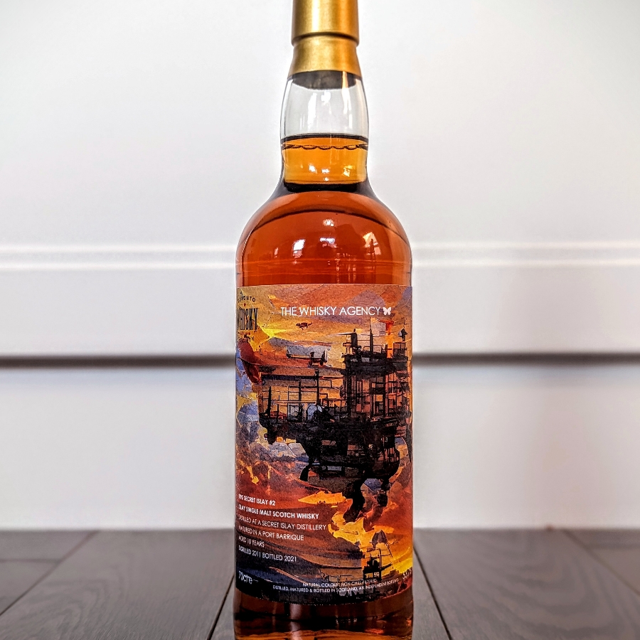 The Whisky Agency Secrey Islay Distillery 2011 10 Year Single Malt Scotch Whisky (Heads & Tails Canada)