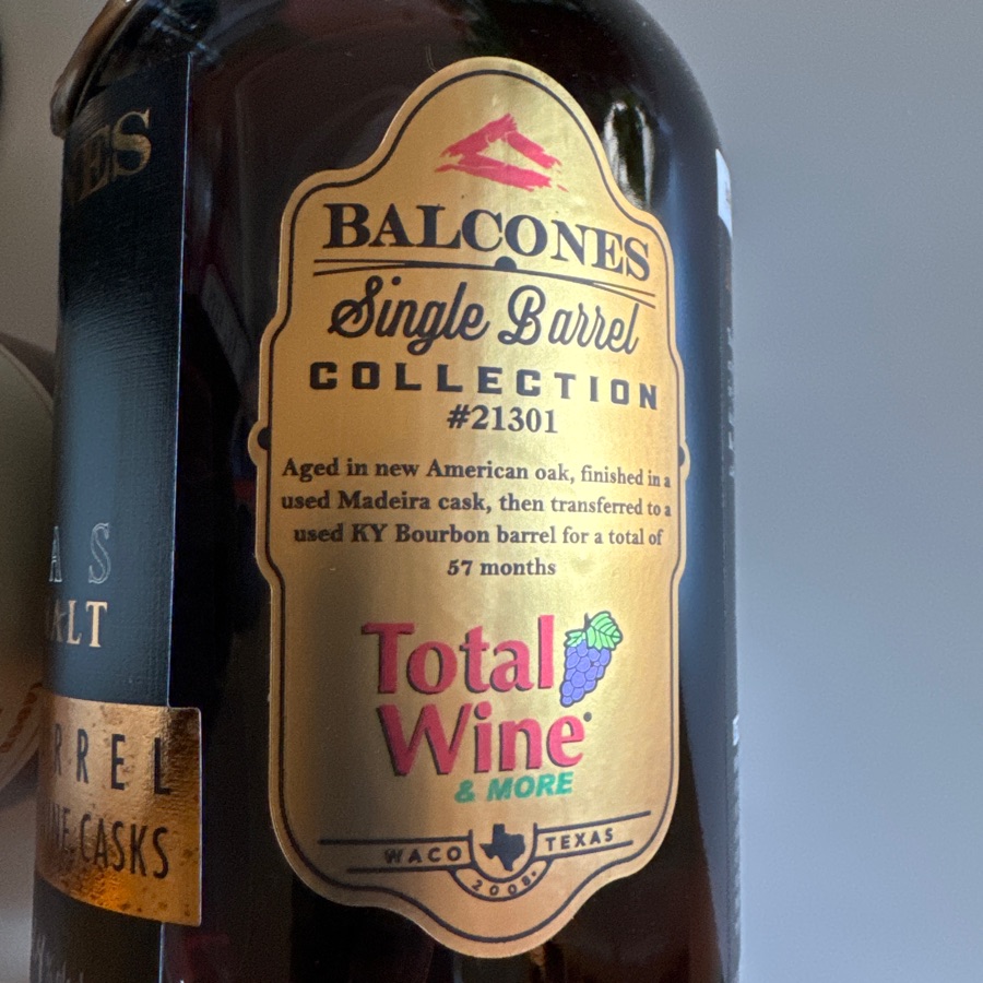 Balconss Tezas Single Malt Single Barrel 21301 Total Wine pick