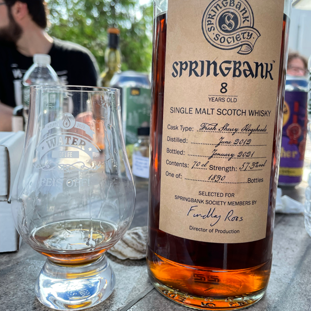 Springbank Society 8 Year Fresh Sherry Hoghsheads January 2021