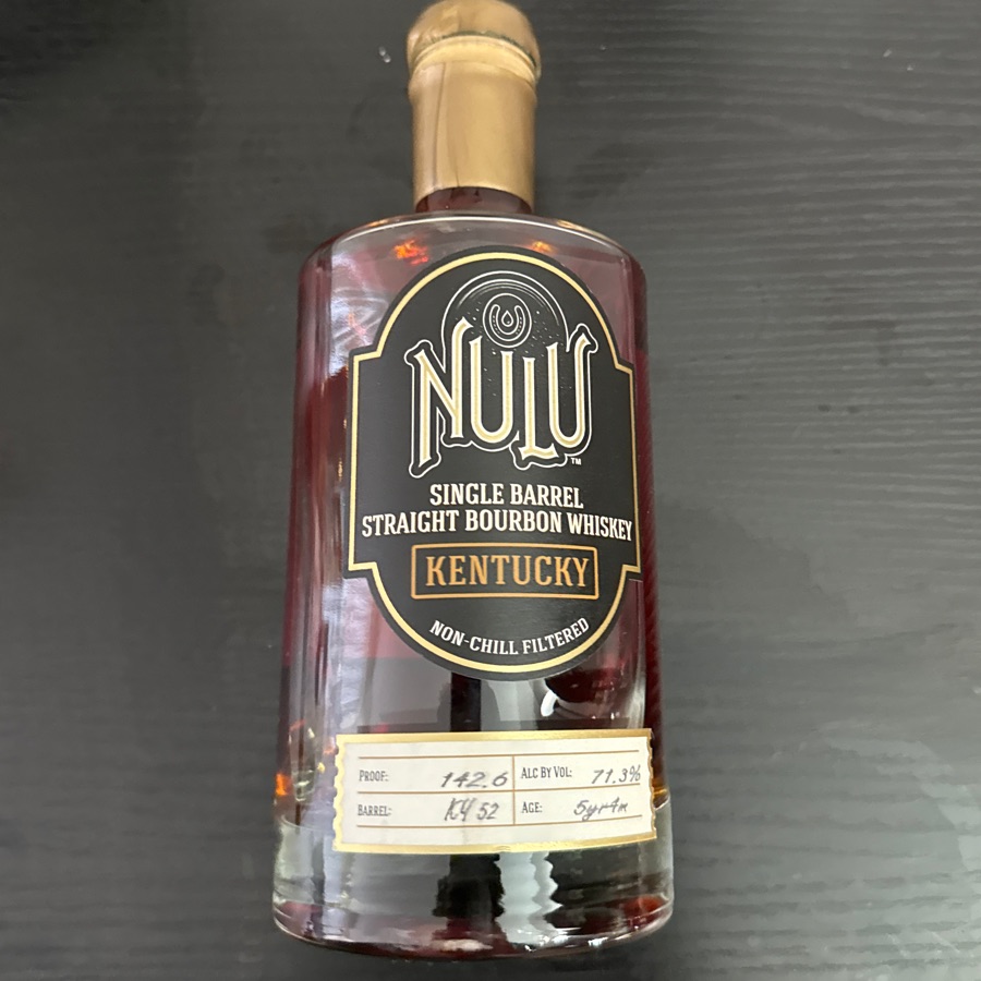 Nulu Single Barrel Straight Bourbon Whiskey (Barrel KY 52)