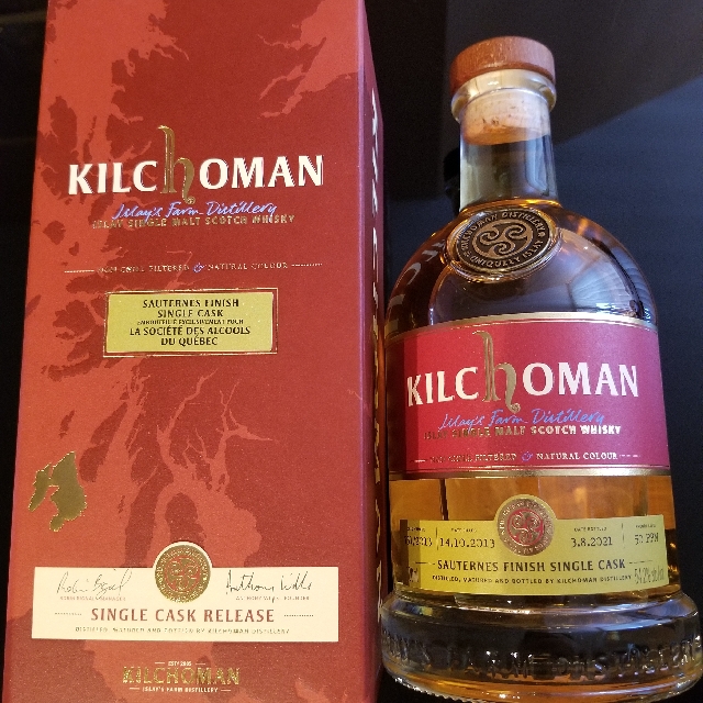 Kilchoman 8 years old sauternes finish single cask (Québec exclusive)