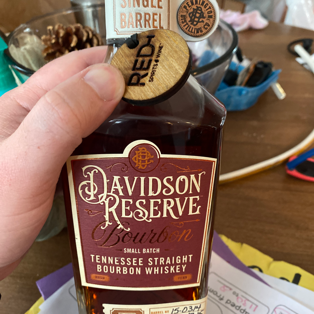 Davidson Reserve Single Barrel Tennessee Straight Bourbon (Reds)