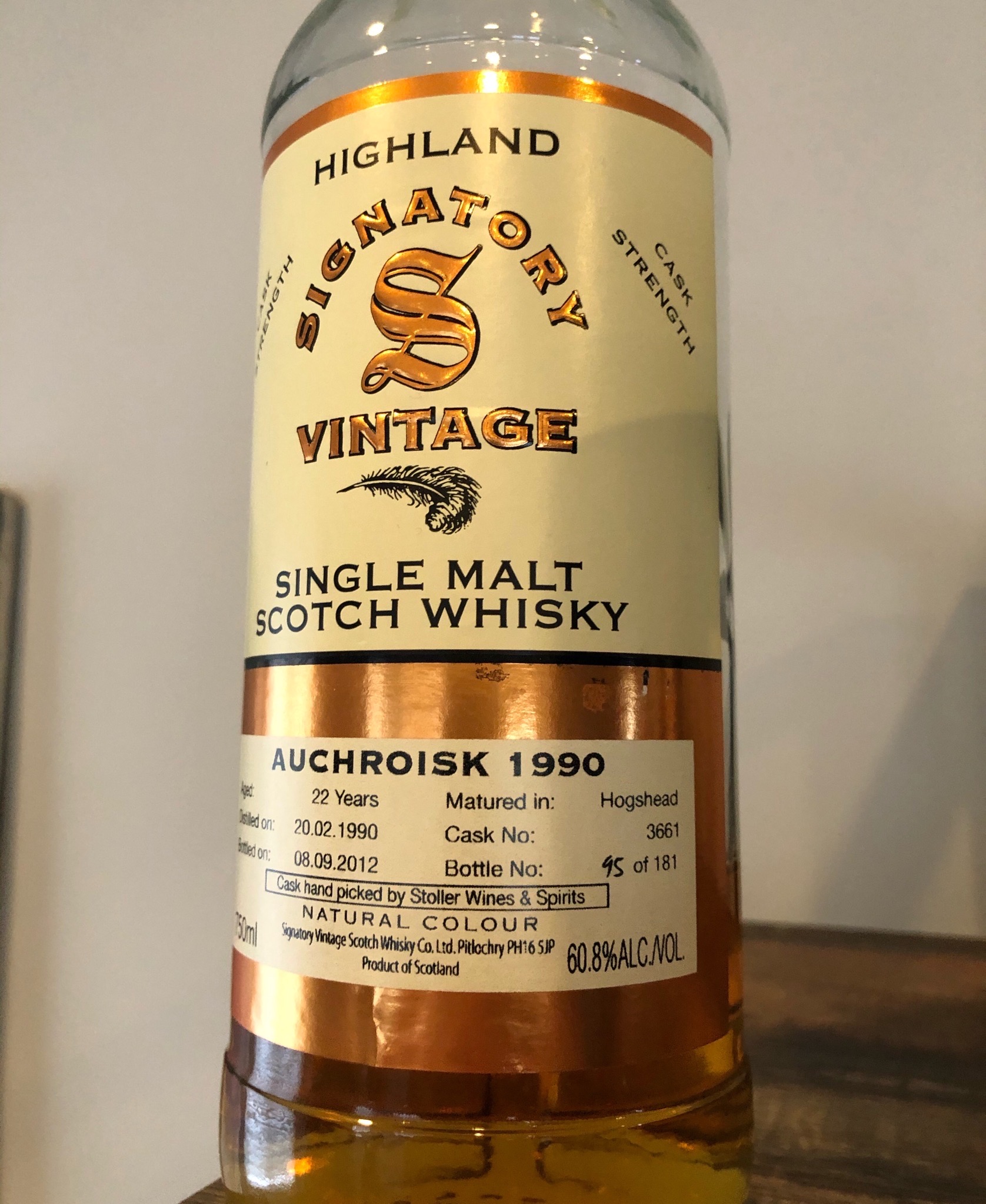 Auchroisk 1990 22 Year Cask Strength (Signatory)