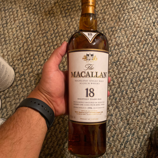 Macallan 18 year Sherry Oak Casks Bottle 1996