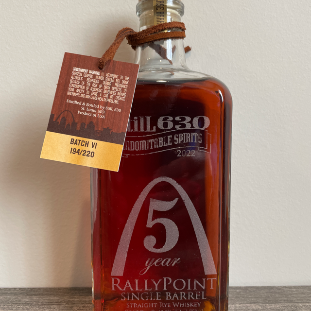 StilL 630 - 5 year Rally Point Single Barrel Straight Rye Whiskey (2022)