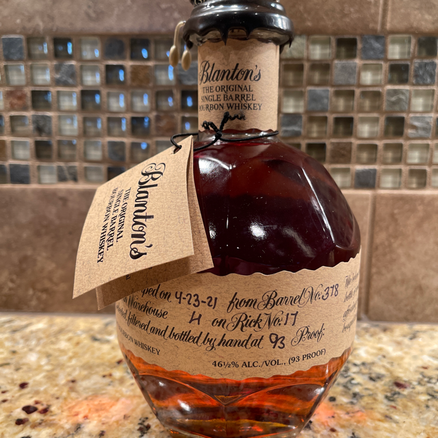 Blanton's The Original Single Barrel Bourbon Whiskey 2021 Barrel #378