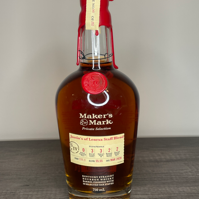 Maker's Mark - Private Selection (Justin's of Lenexa Staff Blend, Mar 2020)